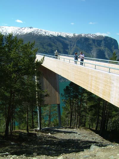 Utsiktspunktet Stegastein over Aurlandsfjorden